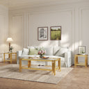 CT037G-3 3-Piece 8mm Glass Table Set (1 Coffee Table + 2 End Tables)