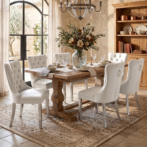 #WHITE/SILVER Button Tufted Velvet Dining Chairs Sets of 2 8 View 82