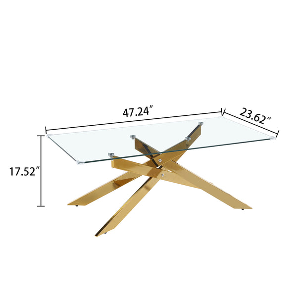 CT036G 3-Piece Glass Table Set (Coffee Table + 2 End Tables)