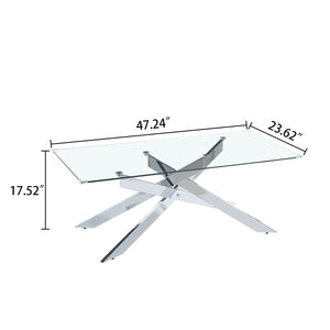 CT036S 3-Piece Glass Table Set (Coffee Table + 2 End Tables)