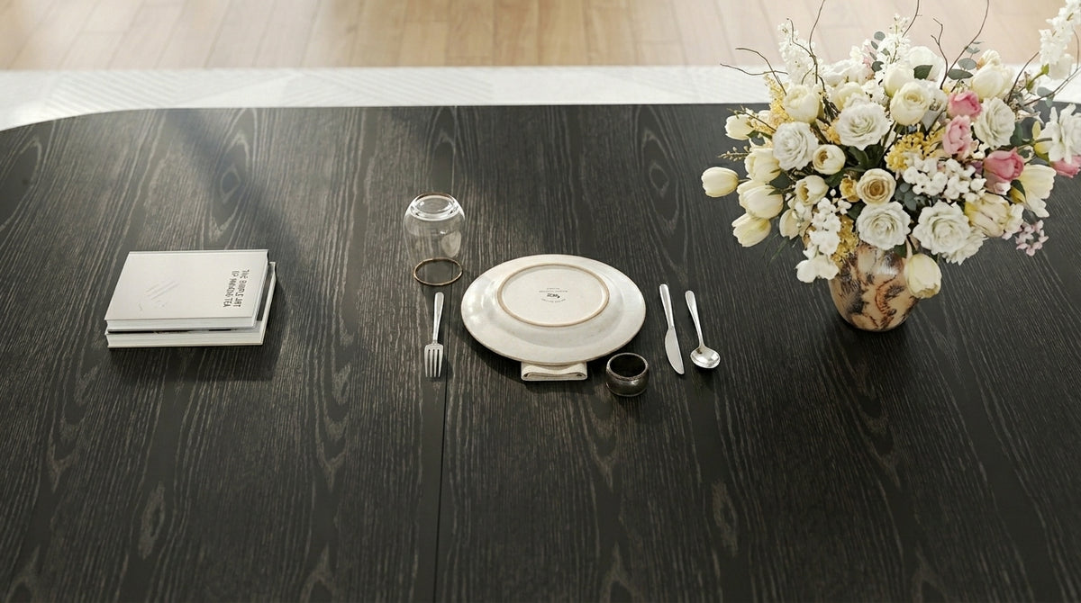 LuxeWood 45-105 Inch Extendable MDF Dining Table - One Table, Two Sizes - Zemorn