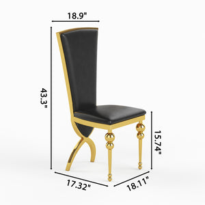DCK96 PU Leather Dining Chairs Set of 2