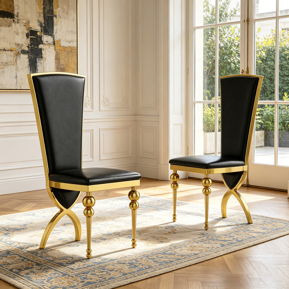 DCK96 PU Leather Dining Chairs Set of 2