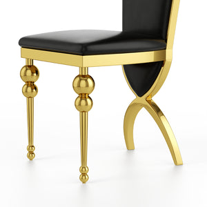 DCK96 PU Leather Dining Chairs Set of 2