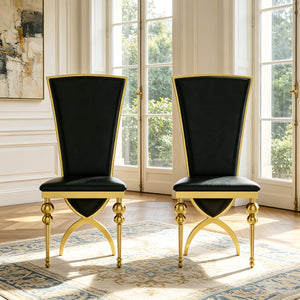 DCK96 PU Leather Dining Chairs Set of 2