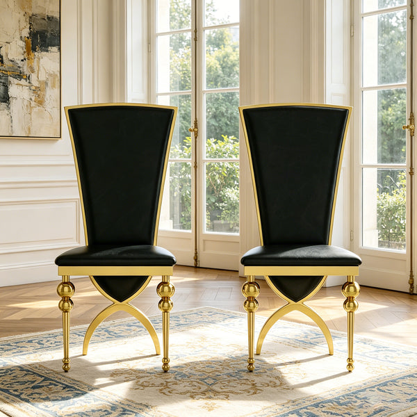 DCK96 PU Leather Dining Chairs Set of 2