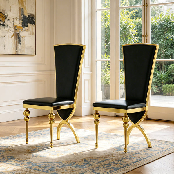 DCK96 PU Leather Dining Chairs Set of 2