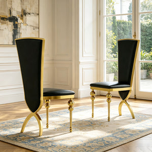 DCK96 PU Leather Dining Chairs Set of 2