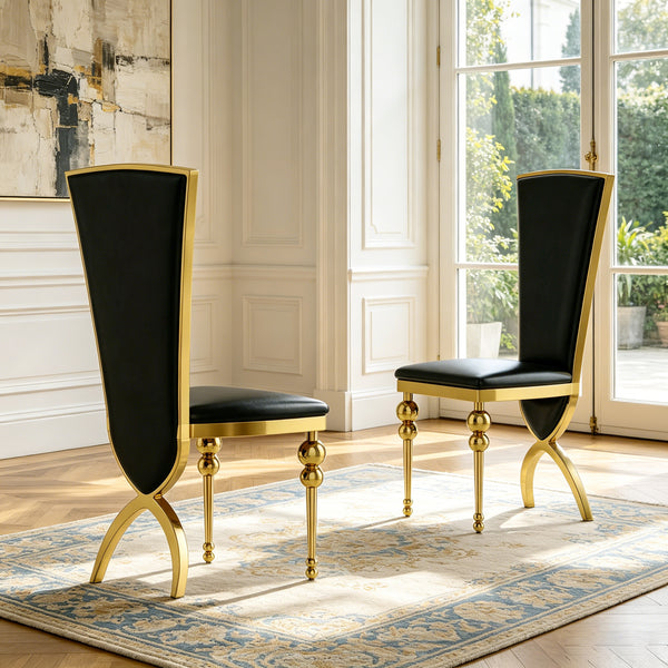 DCK96 PU Leather Dining Chairs Set of 2