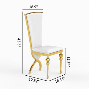 DCK96 PU Leather Dining Chairs Set of 2