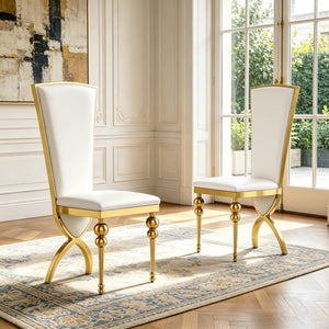 DCK96 PU Leather Dining Chairs Set of 2