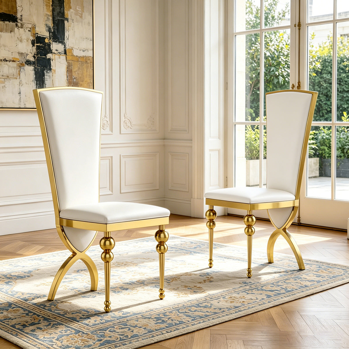 DCK96 PU Leather Dining Chairs Set of 2