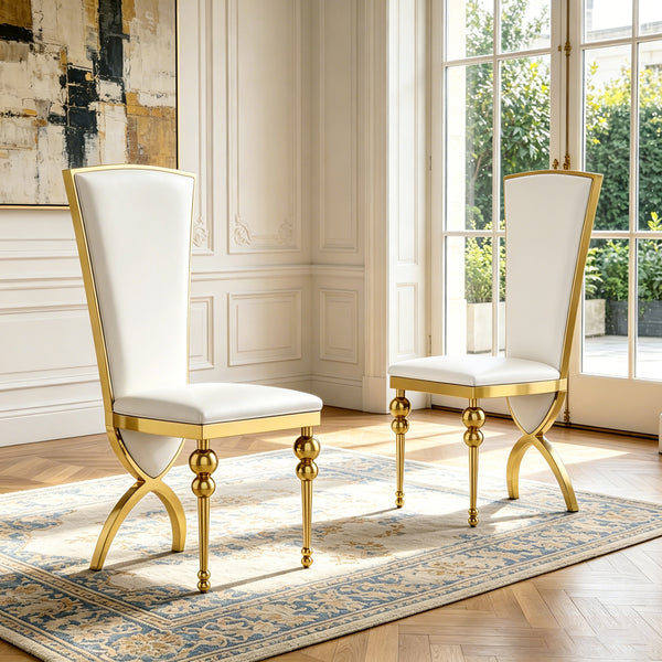 DCK96 PU Leather Dining Chairs Set of 2