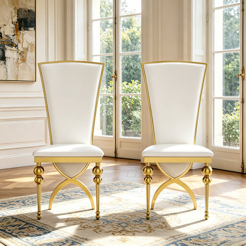 DCK96 PU Leather Dining Chairs Set of 2
