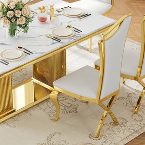 DT0216GMW 7-Piece Dining Table Set (1 Dining Table + 6 Dining Chairs)