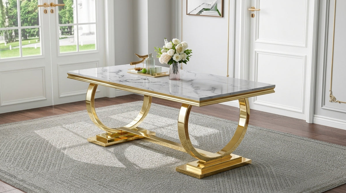 LuxeWood 70 Inch MDF Dining Table Material & Structure Detail - Zemorn