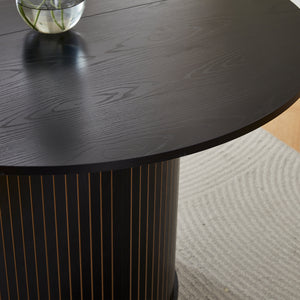 #BLACK LuxeWood 45 Inch 105 Inch Extendable MDF Dining Table, Seats 4 10 View 14