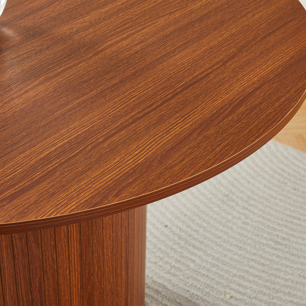 #BROWN LuxeWood 45 Inch 105 Inch Extendable MDF Dining Table, Seats 4 10 View 24