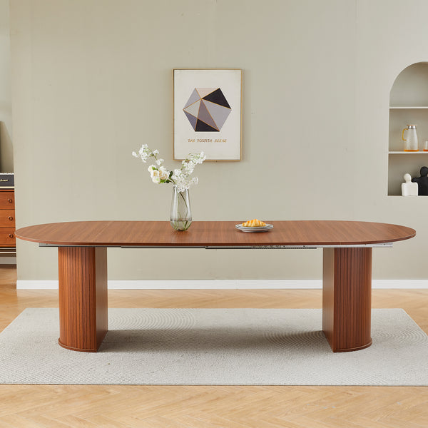 #BROWN LuxeWood 45 Inch 105 Inch Extendable MDF Dining Table, Seats 4 10 View 22