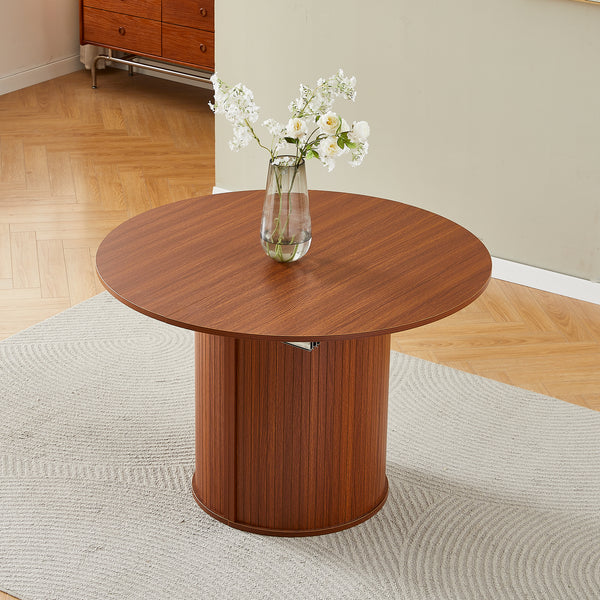 #BROWN LuxeWood 45 Inch 105 Inch Extendable MDF Dining Table, Seats 4 10 View 18
