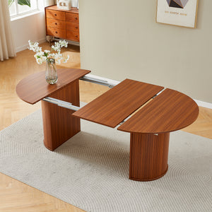 #BROWN LuxeWood 45 Inch 105 Inch Extendable MDF Dining Table, Seats 4 10 View 19