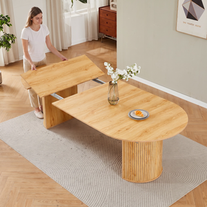 #OAK LuxeWood 45 Inch 105 Inch Extendable MDF Dining Table, Seats 4 10 View 30