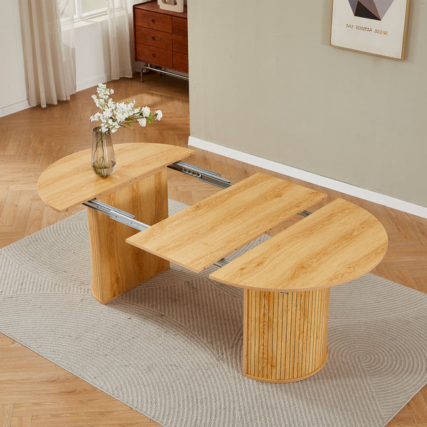 #OAK LuxeWood 45 Inch 105 Inch Extendable MDF Dining Table, Seats 4 10 View 29