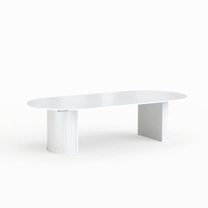 #WHITE LuxeWood 45 Inch 105 Inch Extendable MDF Dining Table, Seats 4 10 View 46