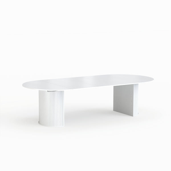 #WHITE LuxeWood 45 Inch 105 Inch Extendable MDF Dining Table, Seats 4 10 View 46