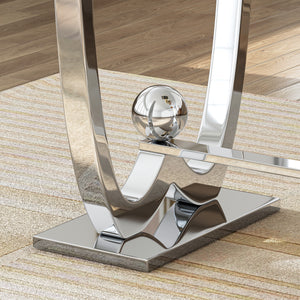 DT0326 69" Rectangular Glass Dining Table