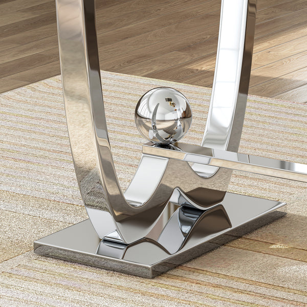 DT0326 69" Rectangular Glass Dining Table