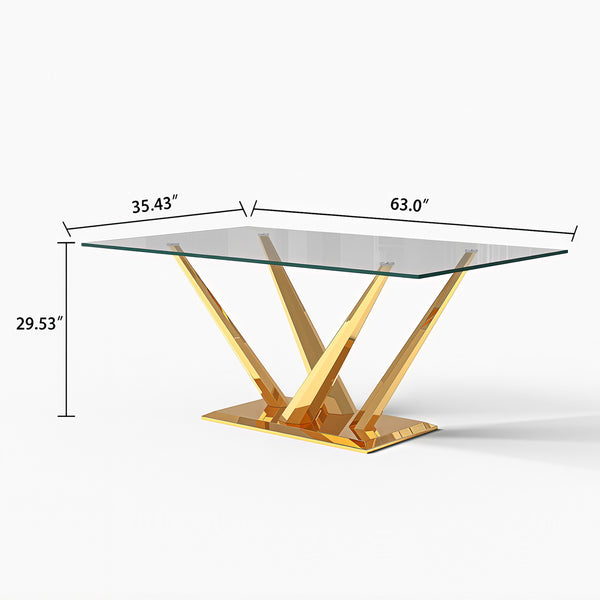 DT034G Sintered Stone Dining Set + Black Velvet Chairs (Gold)