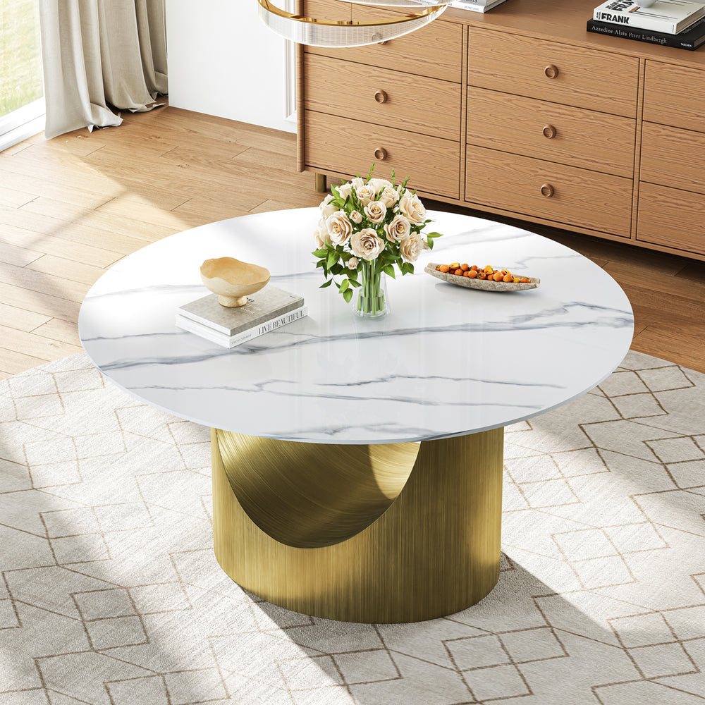 DT516GW 59" Modern Rock Plate Dining Table