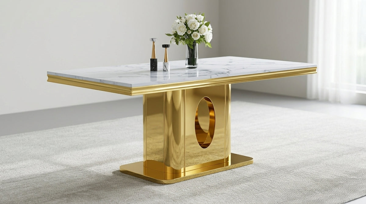 LuxeWood 69 Inch Modern Rectangular MDF Dining Table Material & Structure Detail - Zemorn