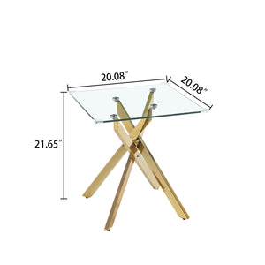 CT036G 3-Piece Glass Table Set (Coffee Table + 2 End Tables)