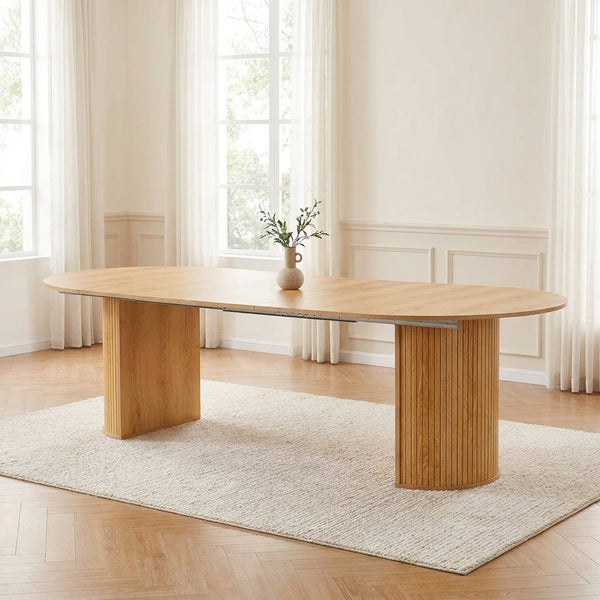 LuxeWood 45 Inch 105 Inch Extendable MDF Dining Table, Seats 4 10 - Zemorn