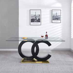 #CLEAR/BLACK/GOLD